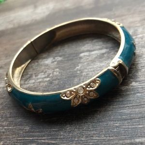 GOLD & TEAL BRACELET